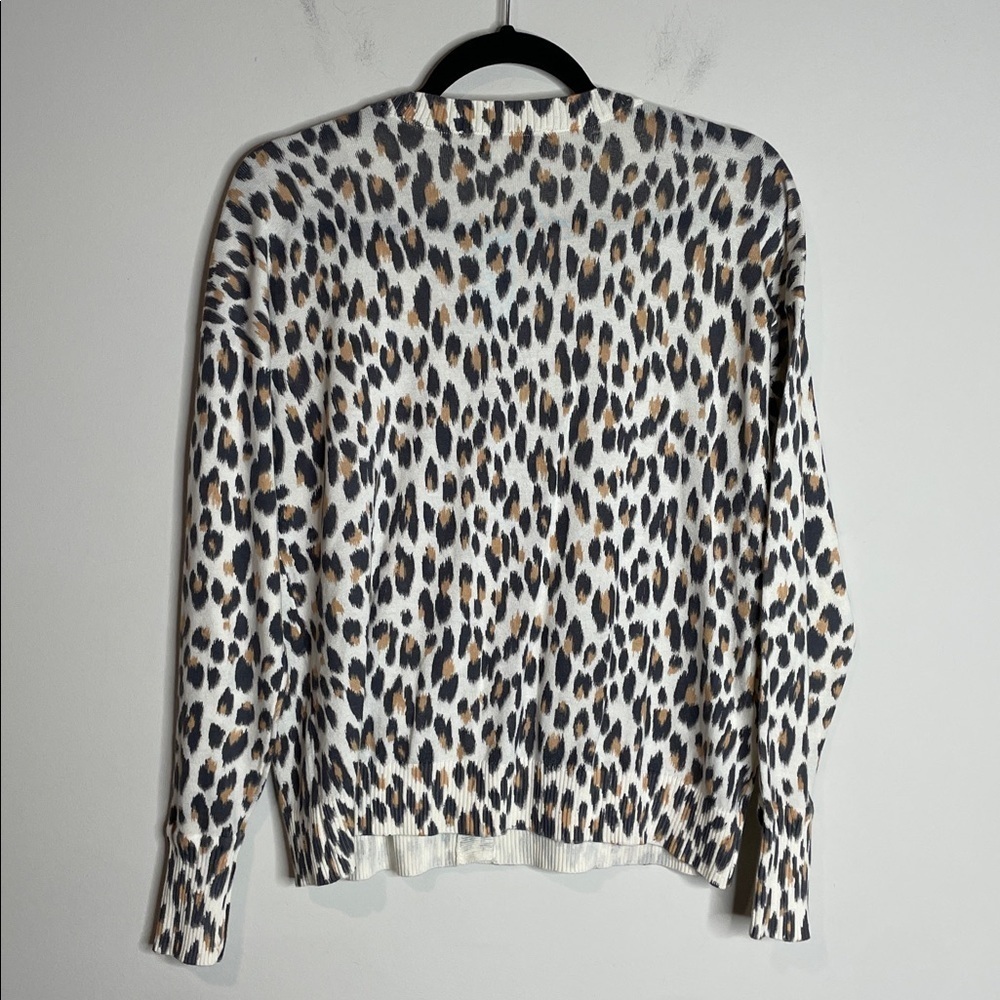 LOFT | Leopard Print Cotton Cardigan Size Small Petite NWT - Picture 5 of 5